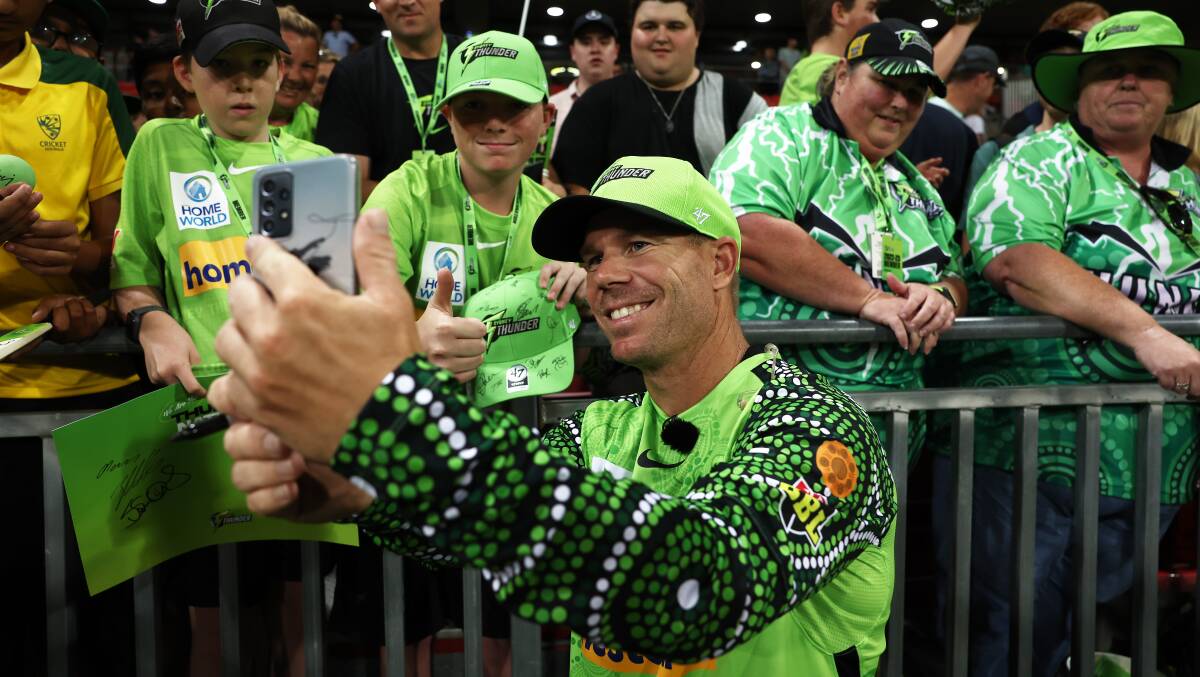 David Warner's return to the Sydney Thunder is sure to attract a crowd. Picture Getty Images