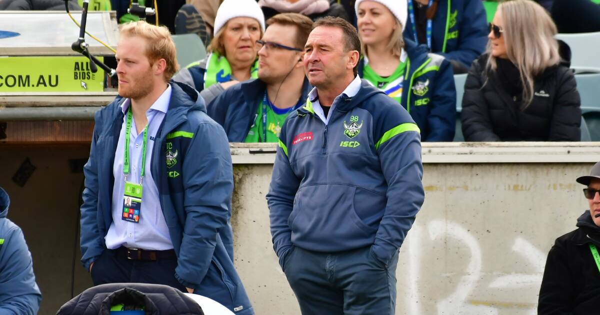 Raiders coach Ricky Stuart is in hot water over his press conference comments. Picture: Elesa Kurtz.