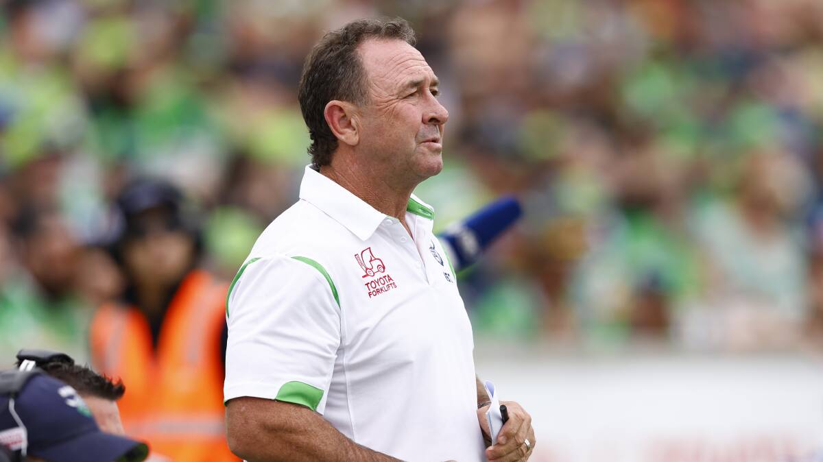 Ricky Stuart was not impressed after the game. Picture by Keegan Carroll