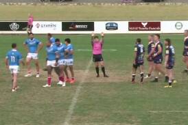 John Papali'i is sin-binned by the referee. Picture Bar TV Sports