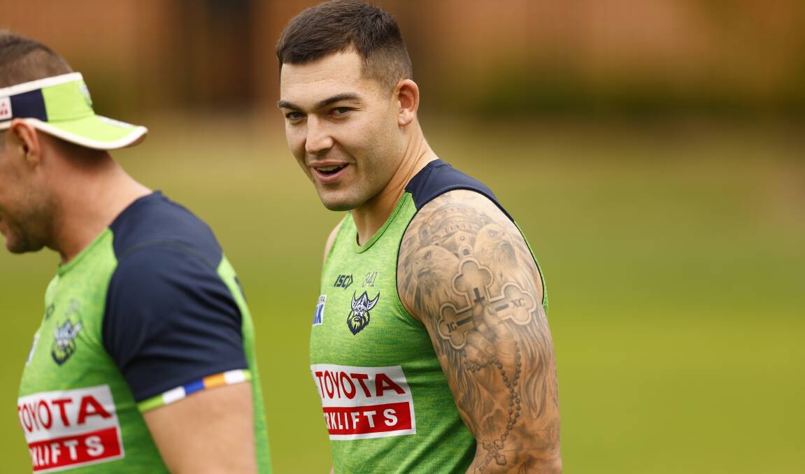 Nick Cotric will return with Jack Wighton and Joe Tapine for the Raiders this week. Picture by Keegan Carroll