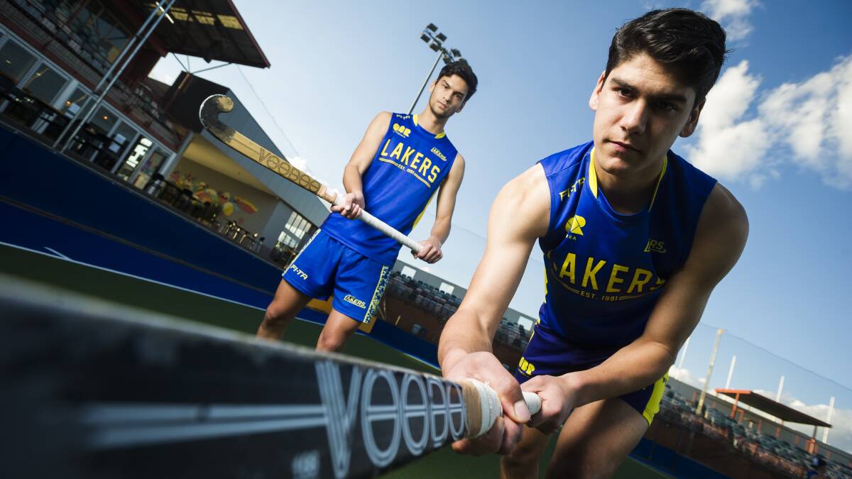 Canberra Lakers siblings Niranjan Gupte and Anand Gupte (front) in 2021. Photo by Dion Georgopoulos