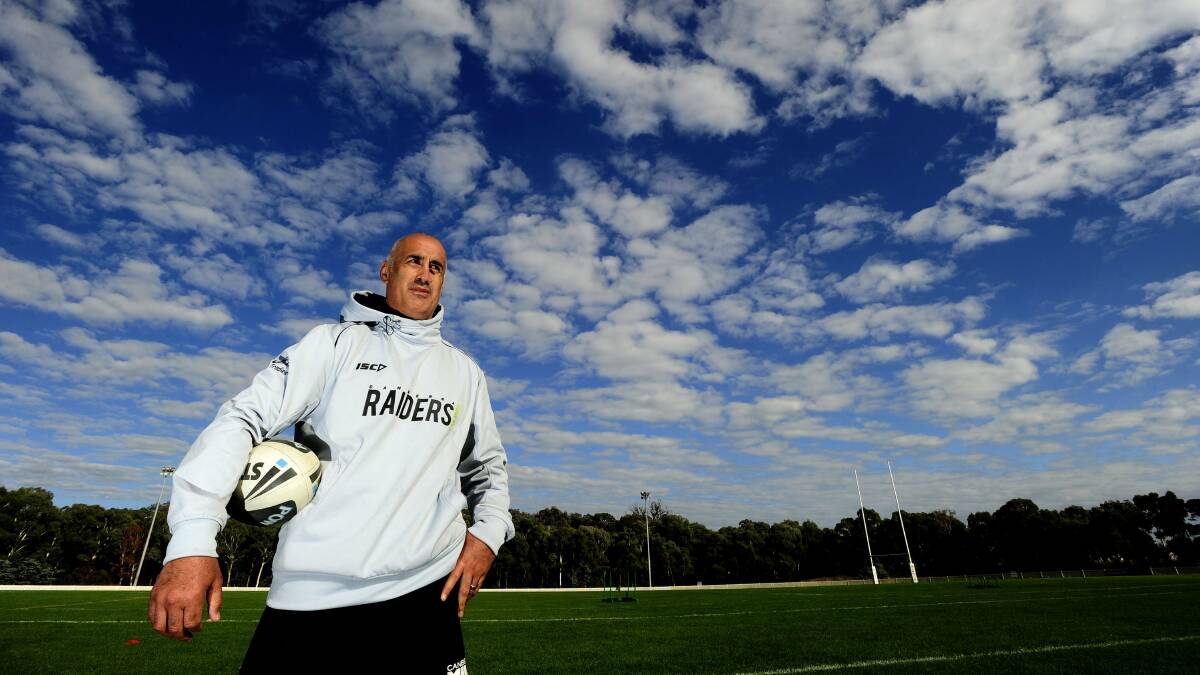 Quentin Pongia in 2011 as assistant coach in Canberra. Picture by Stuart Walmsley 