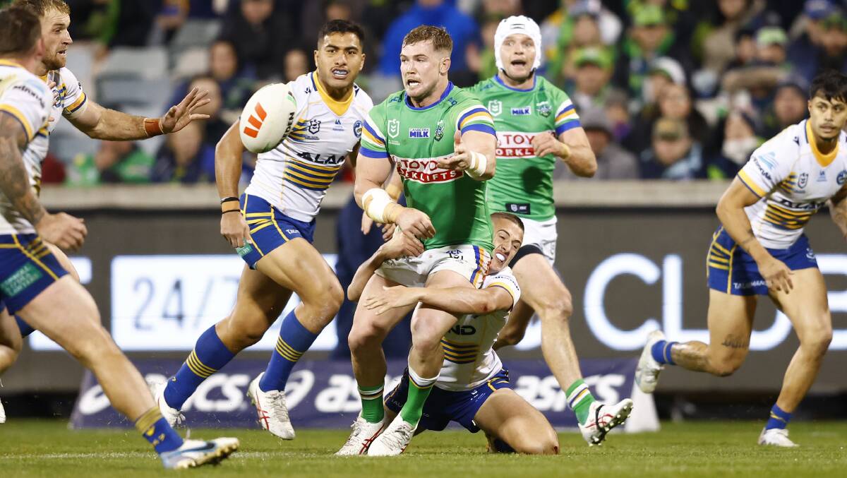 Canberra Raiders' Hudson Young is in top form. Picture by Keegan Carroll