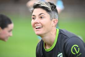 Canberra United captain Michelle Heyman. Picture by Sitthixay Ditthavong
