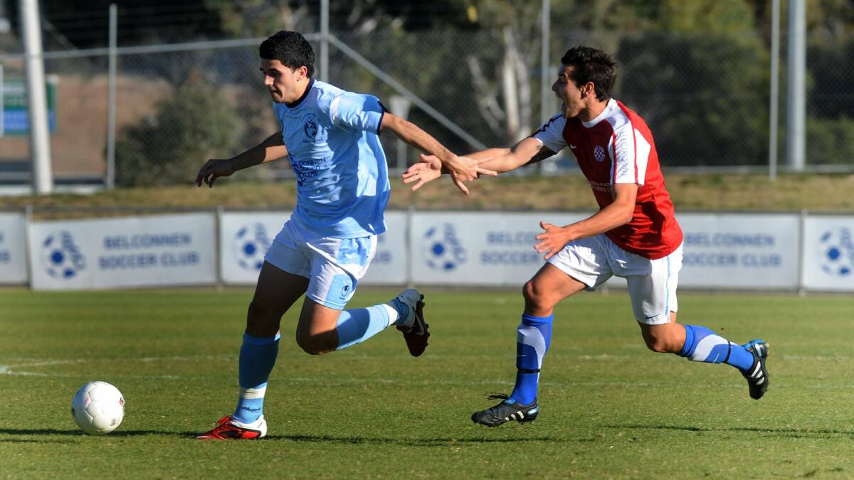 Tom Rogic playing with Belconnen United in 2011. Picture by Richard Briggs