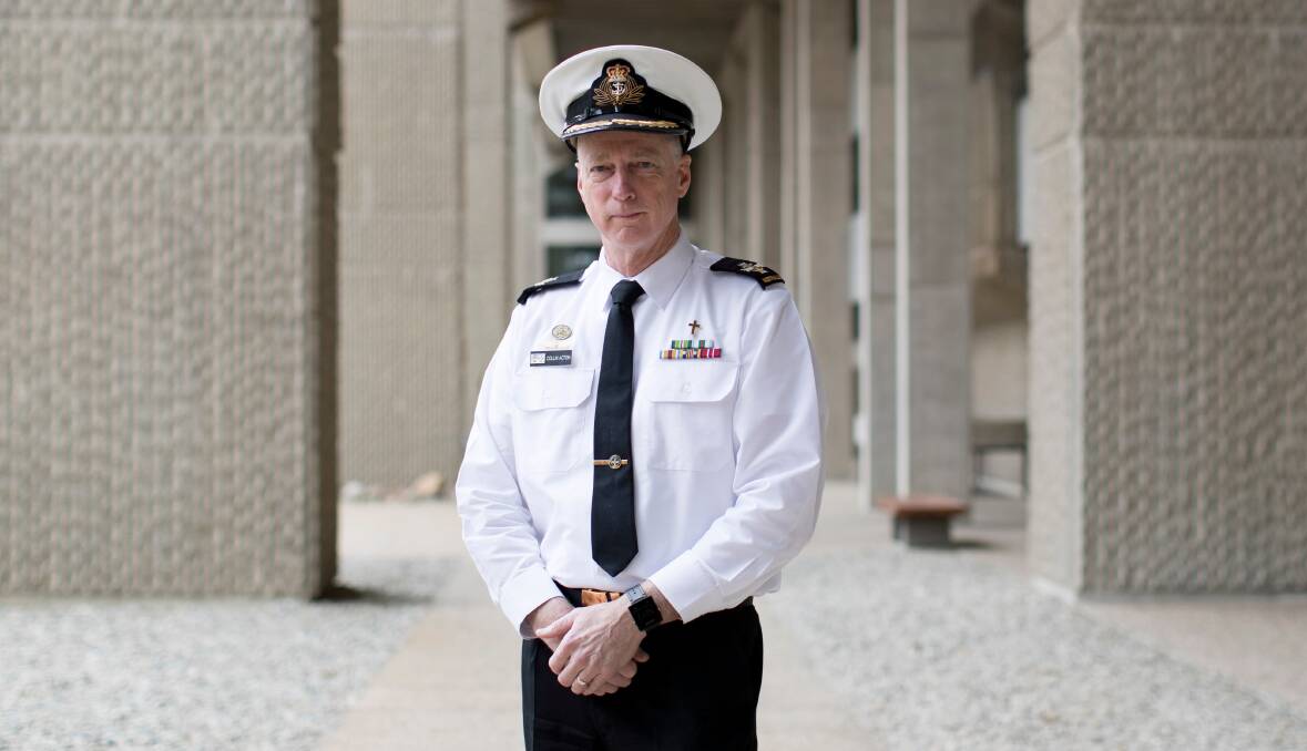 Former chaplain Collin Acton, pictured here in 2017, says he was forced to leave the Navy if he wanted to continue advocating for change. Picture by Jay Cronan