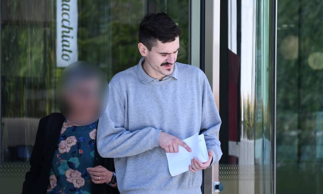 Keegan Dempsey leaves court on Thursday, when he was granted bail. Picture by Tim Piccione