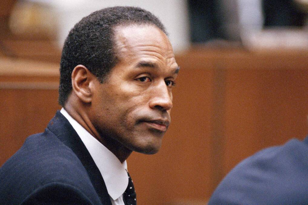 O.J. Simpson sits at his arraignment in Superior Court in Los Angeles on July 22, 1994, where he pleaded "absolutely, 100 percent not guilty" on murder charges. (AP Photo/Pool/Lois Bernstein, Pool)