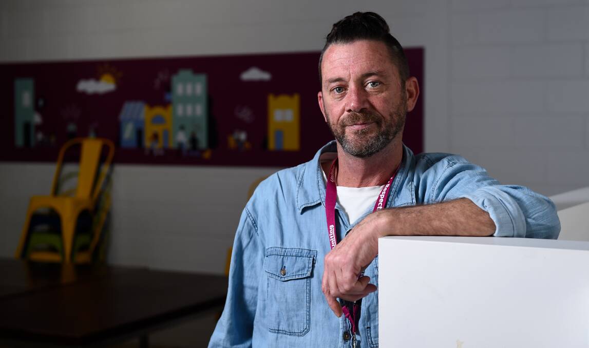 Uniting Ballarat Street 2 Home peer support worker Jeremey Gunning welcomes the indexation rise to welfare payments but says it's still not enough. Picture by Adam Trafford.