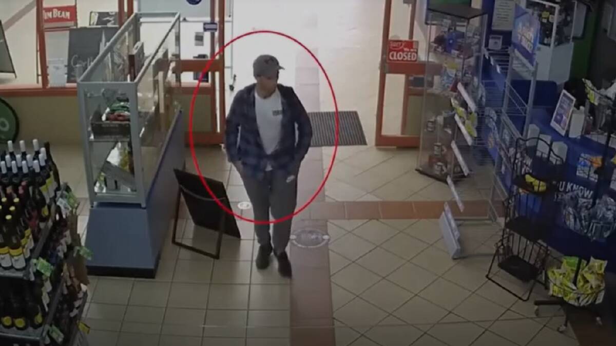 CCTV captured an armed robber, believed by police to be Mitchell Jacka. Picture ACT Policing