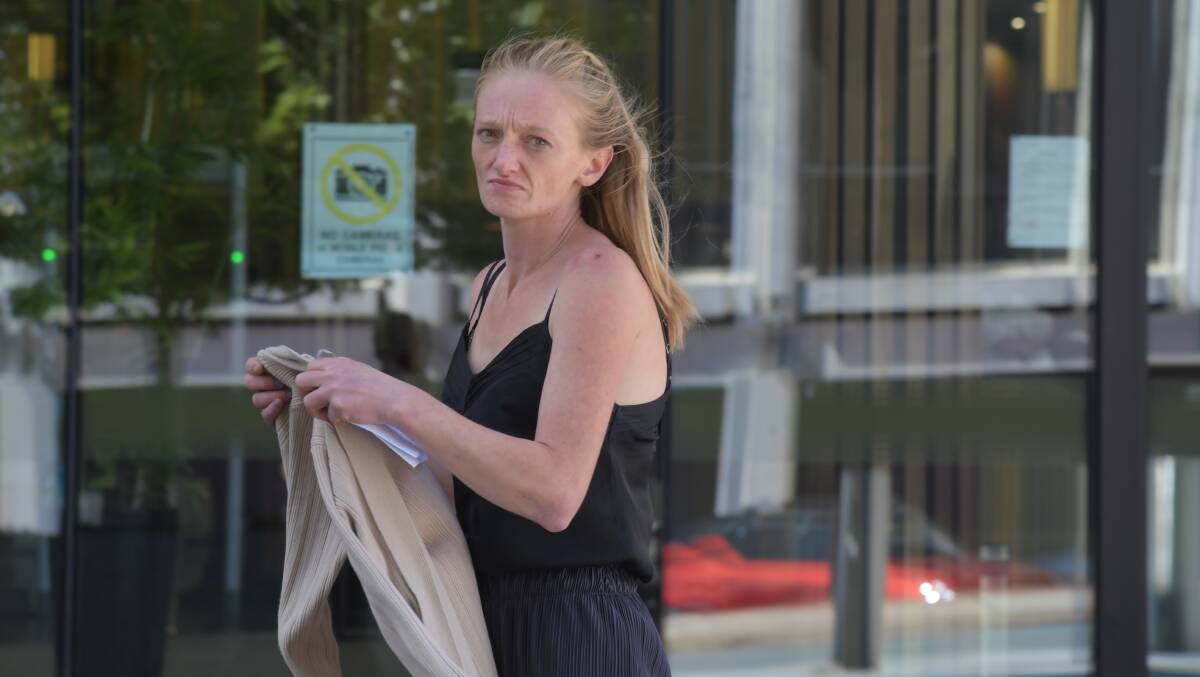 Lisa Mary Garland leaving the ACT Magistrates Court on Tuesday. Picture by Bageshri Savaysachi