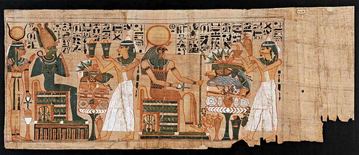 Book of the Dead of Padikhonsu, 21st Dynasty, dated about 1076944 BCE, RA 58 vel 1. Picture Rijksmuseum van Oudheden (Leiden, The Netherlands)