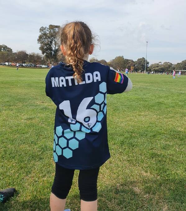 Matilda loves hanging out at her mother's local soccer club. Picture supplied