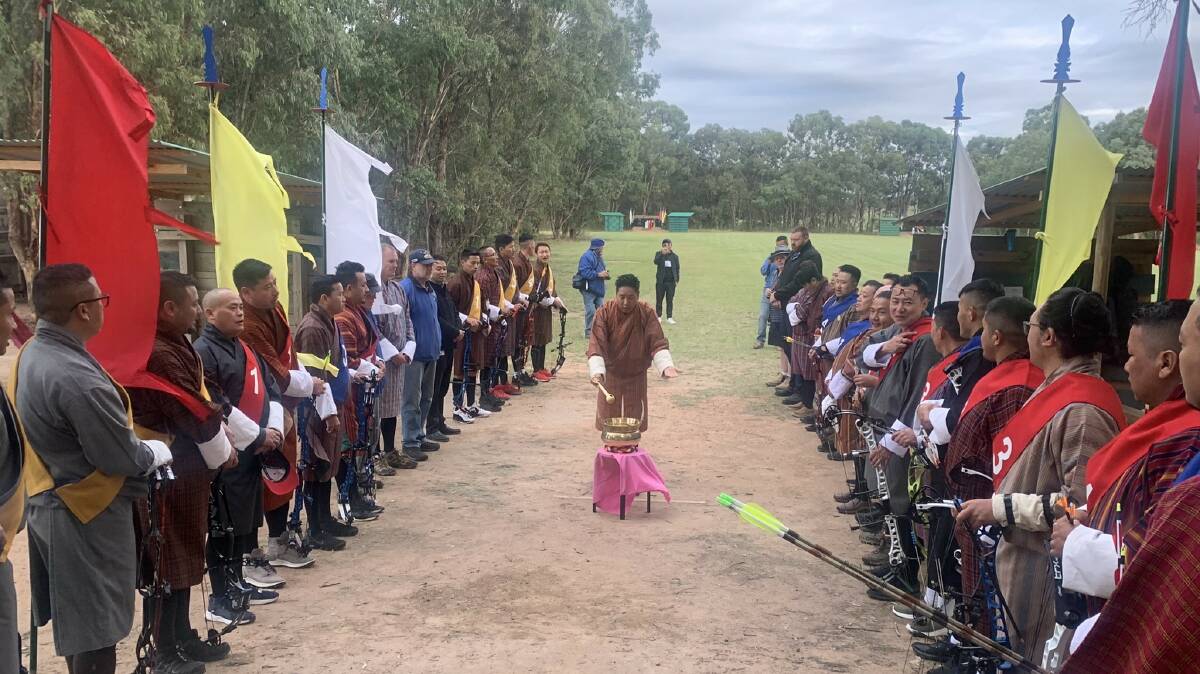 Mr Passang (centre) opening the Druk Hybrid Archery Competition in 2023. Picture supplied