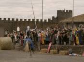 KRYAL: Hundreds of local extras turned up to Leigh Creek in 2017 for a jousting scene in the Siege of Robin Hood, which will be released shortly.