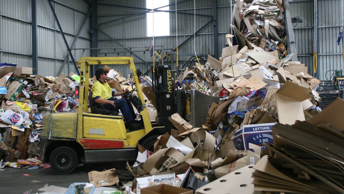 Recycling at Veolia plant. Picture by Katie McDougall