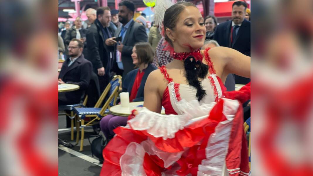 A can-can dancer at Bastille Day celebration at the Queen Victoria Market in Melbourne on July 7. Picture via Bastille Day Melbourne