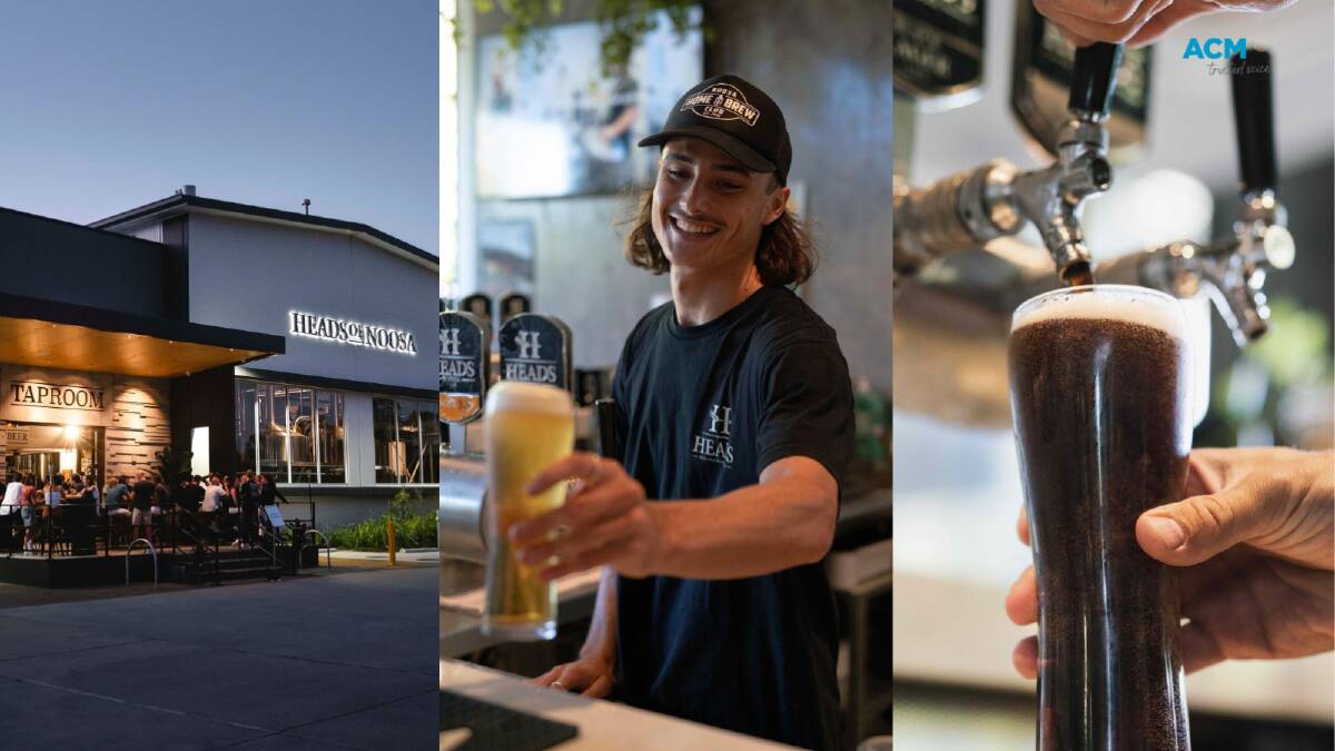 Heads of Noosa Brewing, exterior and interior of their taproom. Pictures via Heads of Noosa/Instagram