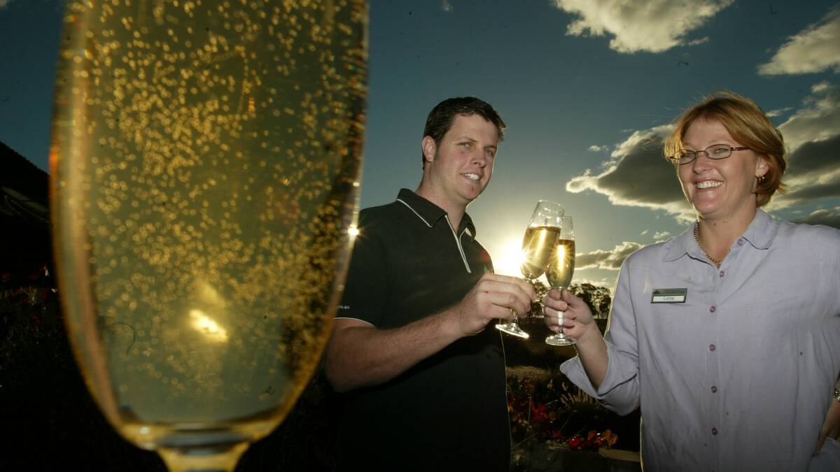Popping bottles at Peterson's winery in the Hunter Valley. File picture