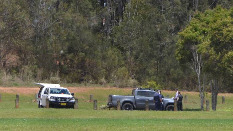 Police found the alleged gunman's vehicle at Wayne Richards Park in Port Macquarie. Picture by Emily Walker