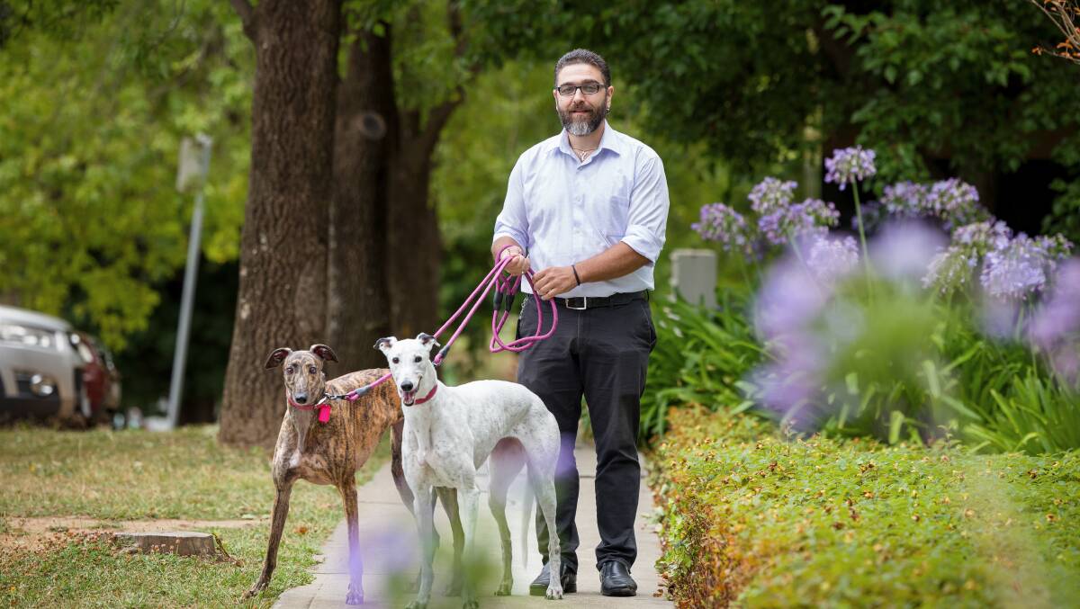 AFPA president Alex Caruana said over four thousand AFPA members will able to adopt a greyhound. Picture by Sitthixay Ditthavong