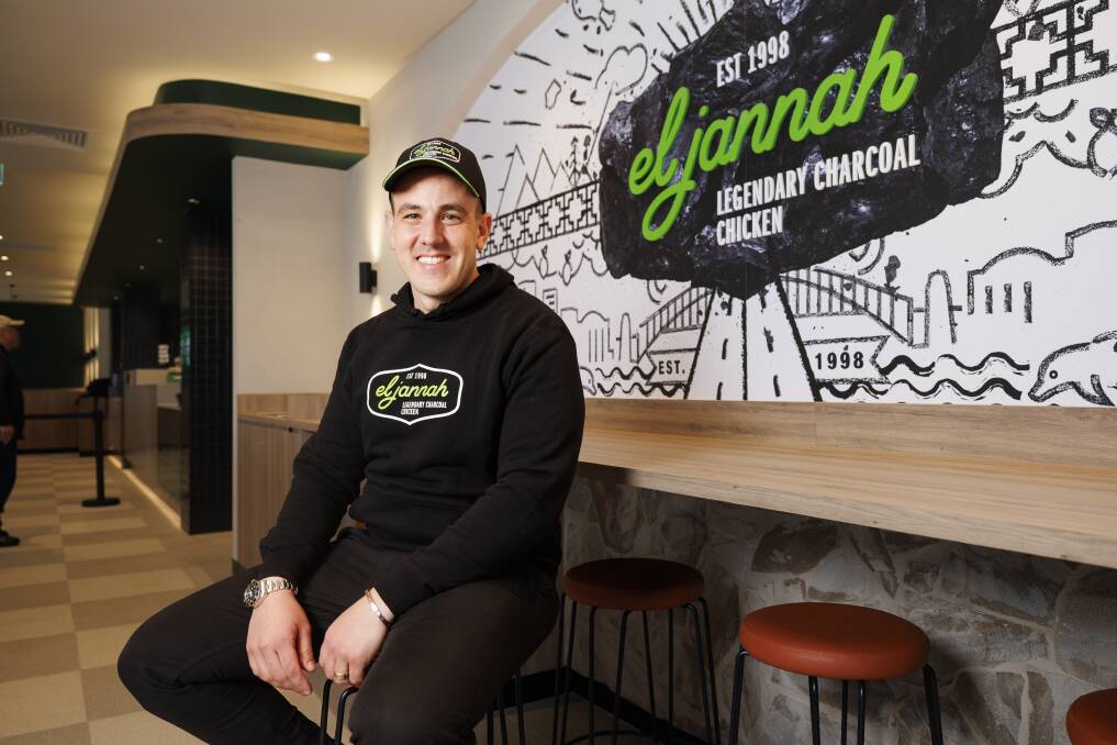El Jannah franchise owner Christian Candelori is launching Canberra's first El Jannah store in Gungahlin. Picture by Keegan Carroll
