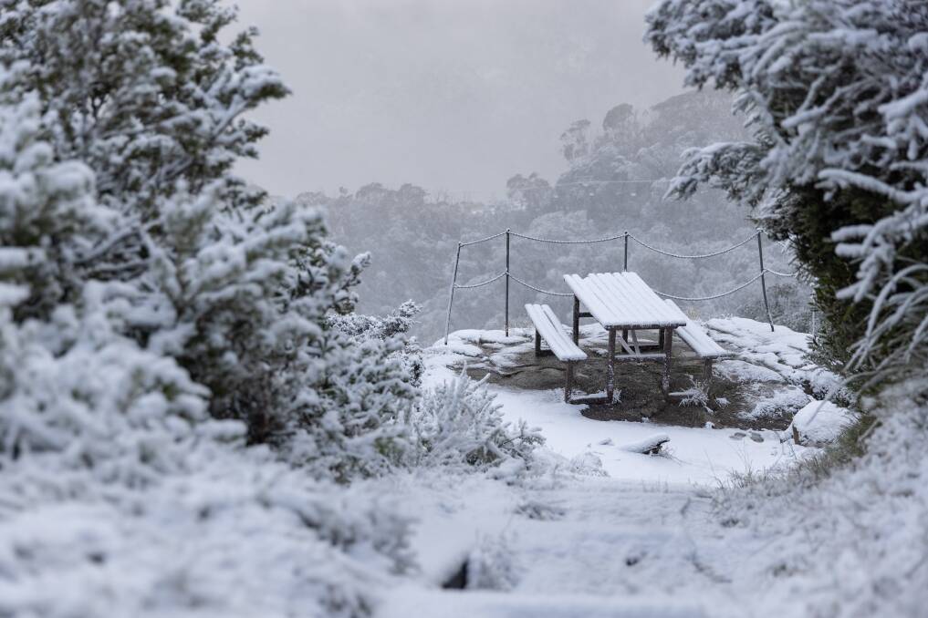 Unusual Easter snowfall began on Saturday and continued to fall on the Thredbo village until Monday. Picture supplied
