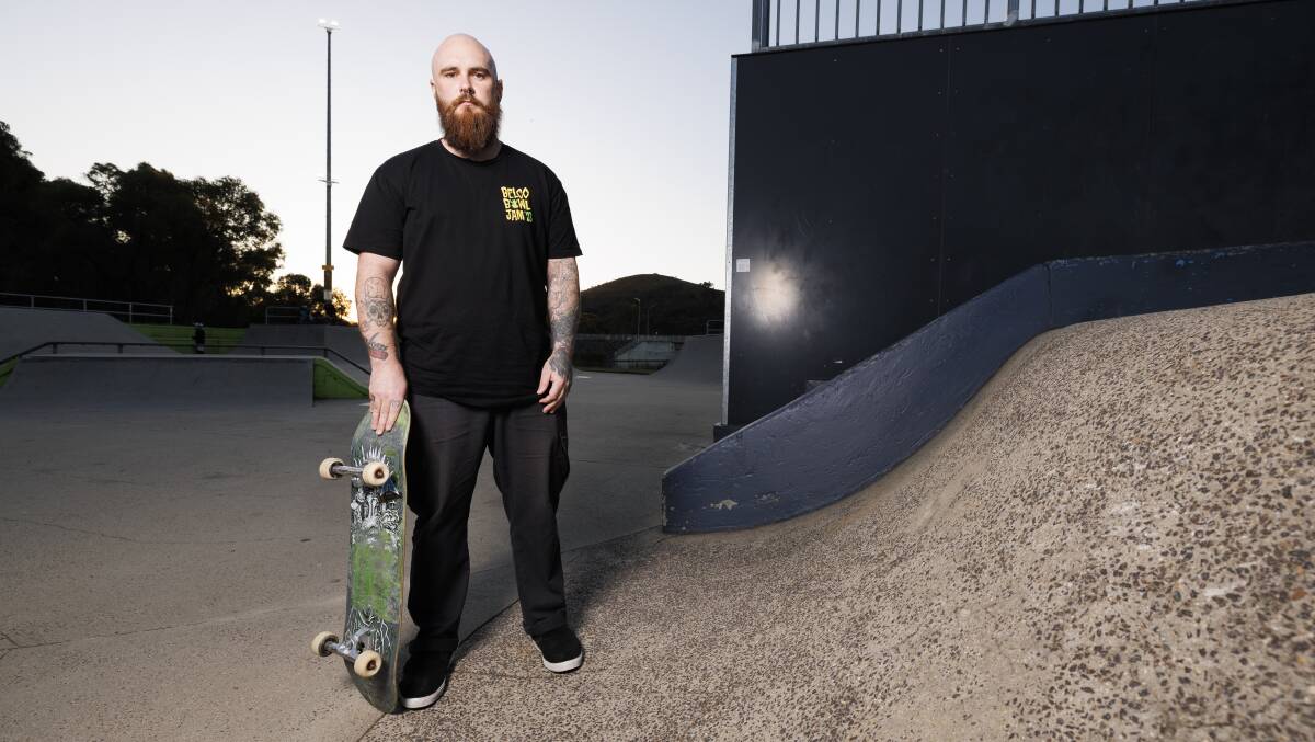 Brenden "Woody" Wood wants urgent funding from the ACT government for Tuggeranong and Gungahlin skateparks. Picture supplied