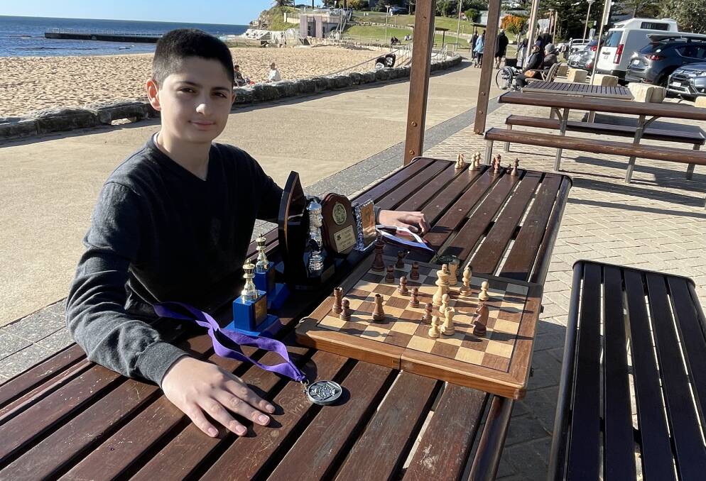 Jake Cargnelutti has eight students so far and he teaches them chess strategies from Sydney's northern suburbs. Picture Supplied