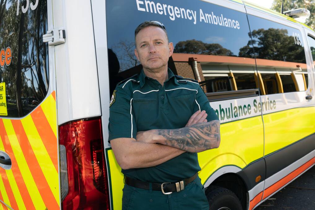 Intensive care paramedic Kieran Hitchenson wants to see better protection for frontline workers. Picture by Gary Ramage 