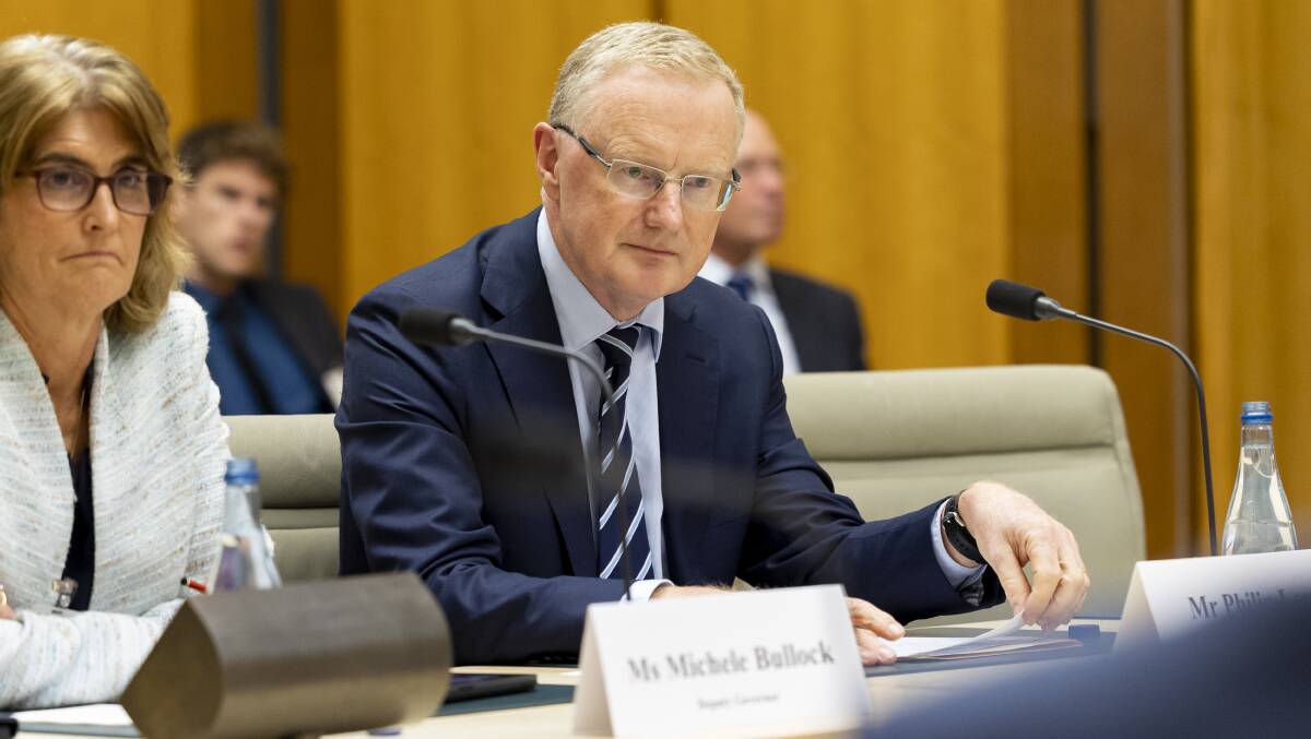 Reserve Bank of Australia governor Philip Lowe, right, and deputy governor Michelle Bullock. Picture by Keegan Carroll