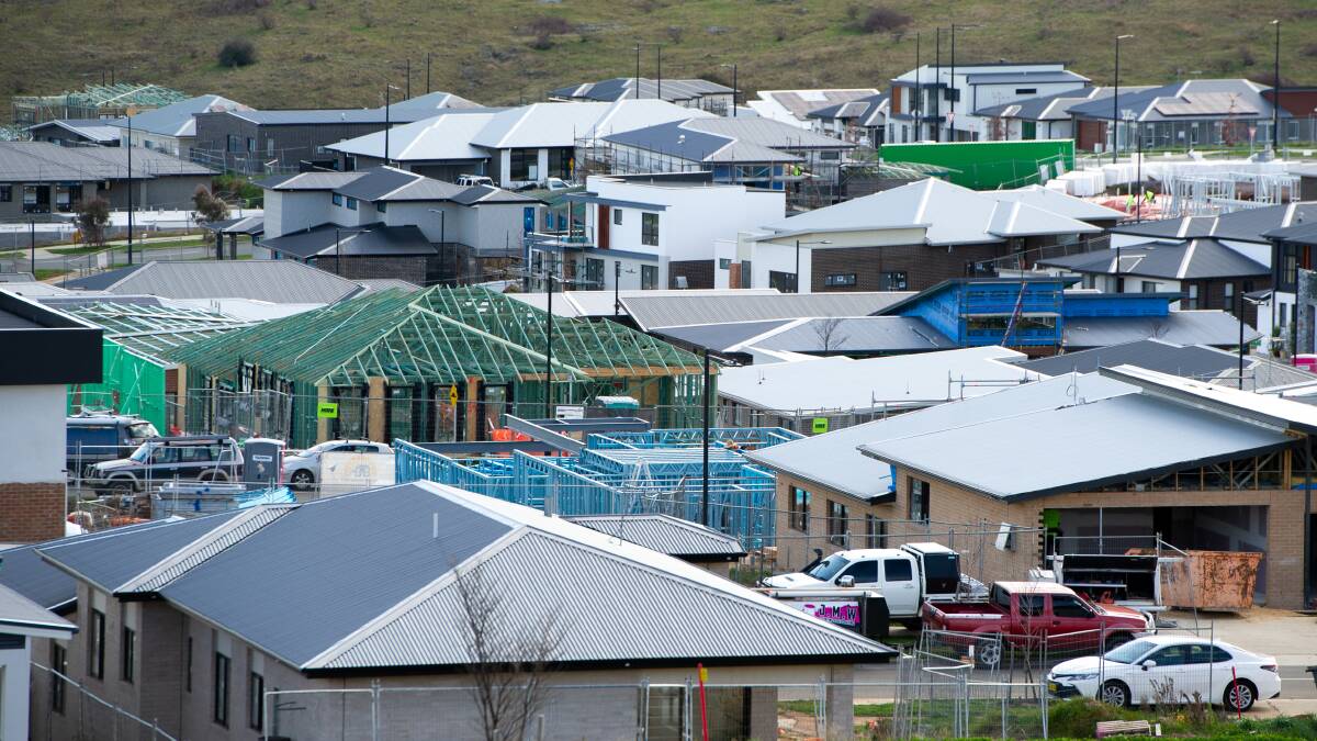 Home building costs grew faster in Canberra than anywhere else in the country in 2023. Picture: Elesa Kurtz