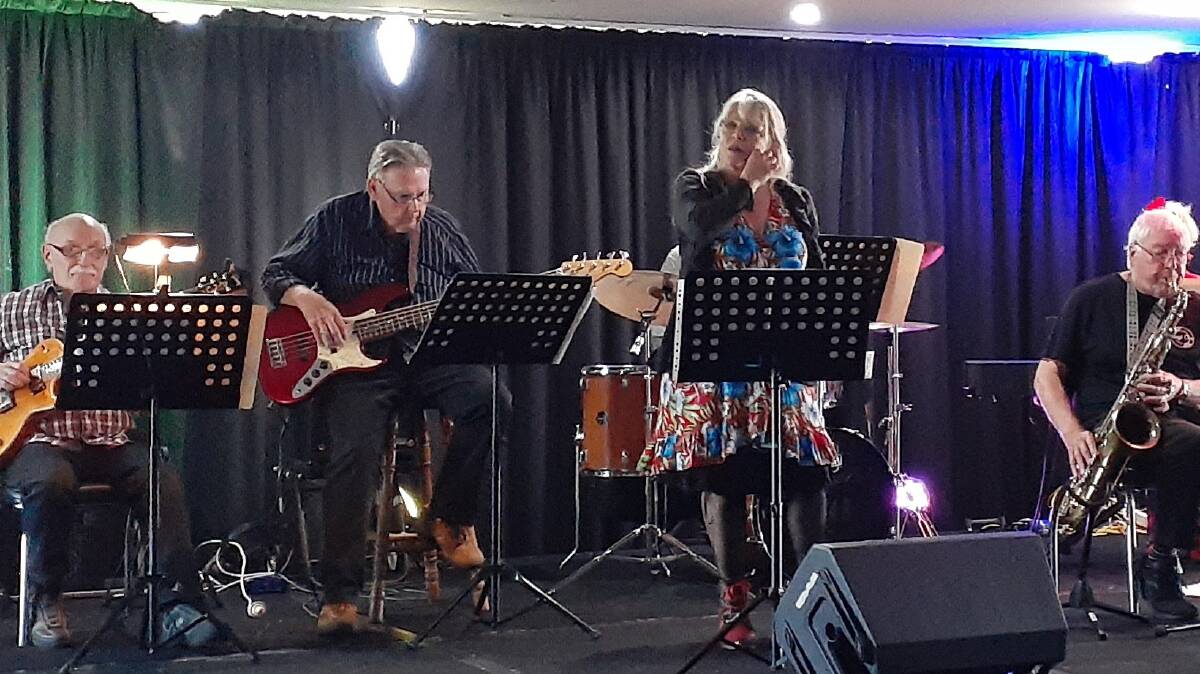 Singer Lesley Lambert was accompanied by local musicians on stage at Eurobodalla Live Music's November concert. Picture by Terry McDonough