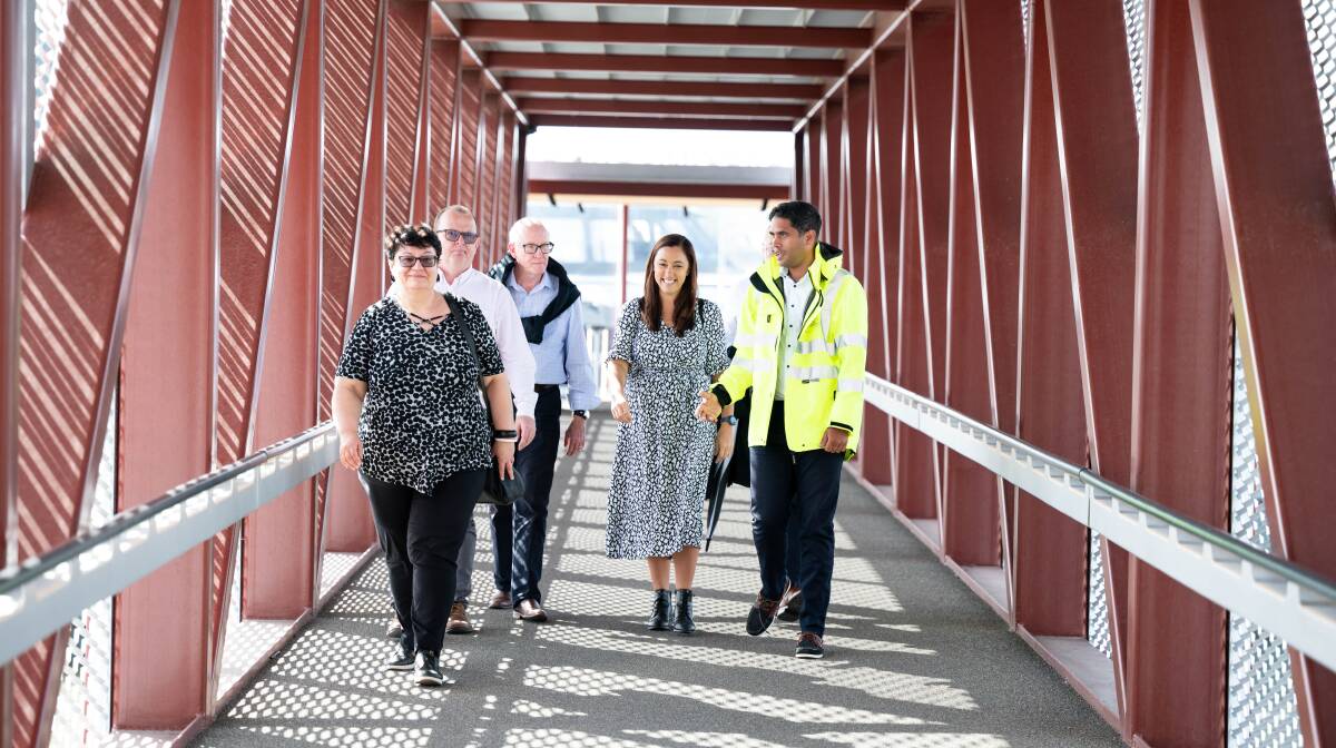 NSW Housing Minister Rose Jackson (then opposition minister) with community provider Link Wentworth delegates on a tour of London social housing in September 2022. Picture supplied by Link Wentworth