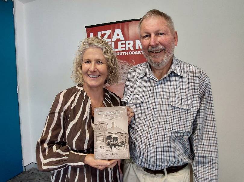 NSW Member of the South Coast, Liza Butler alongside Peter Lacey. Picture supplied