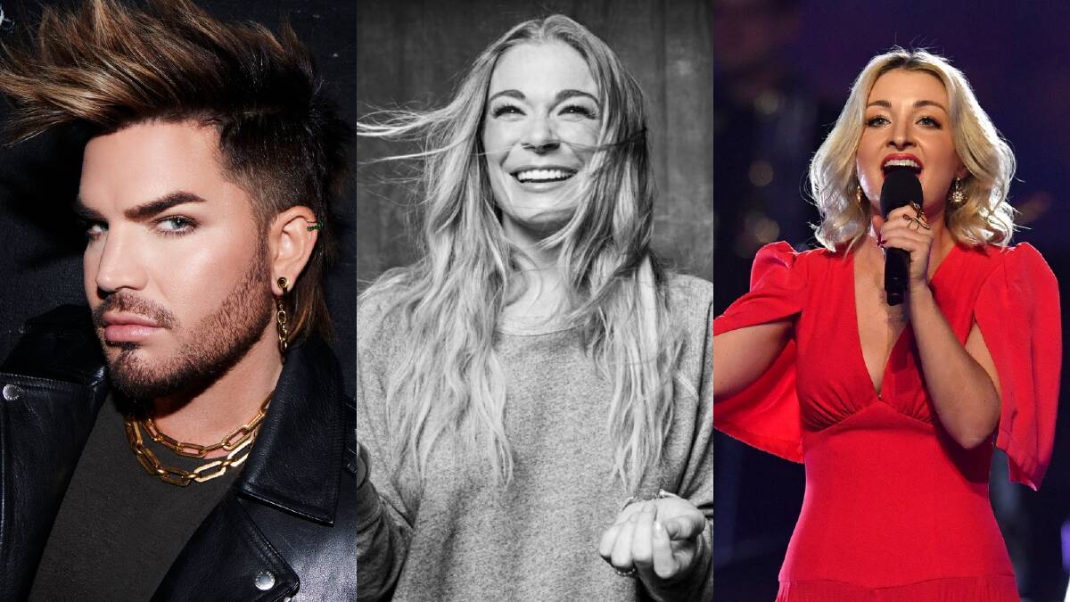 Adam Lambert, LeAnn Rimes and Kate Miller-Heidke are joining The Voice Australia in 2024. Pictures by Joseph Sinclair, Norman Seeff, and AAP Image/Darren England