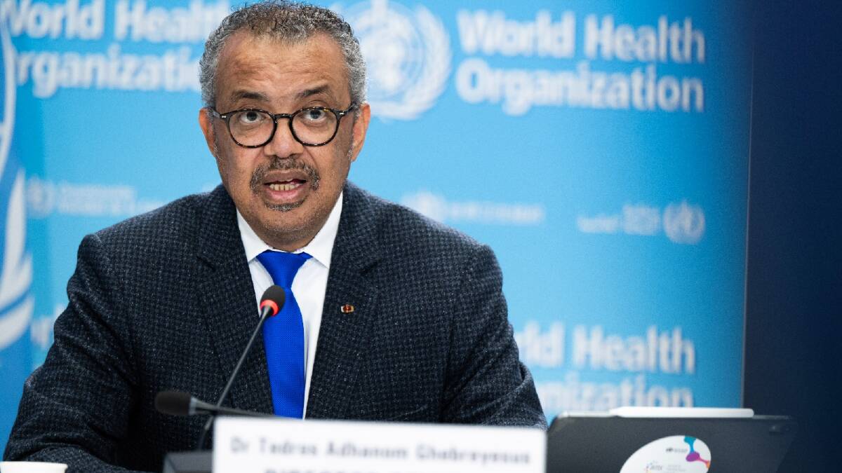 WHO director-general Tedros Adhanom Ghebreyesus declares an end to COVID-19 as a global health emergency on May 5. Picture by World Health Organisation via Twitter.