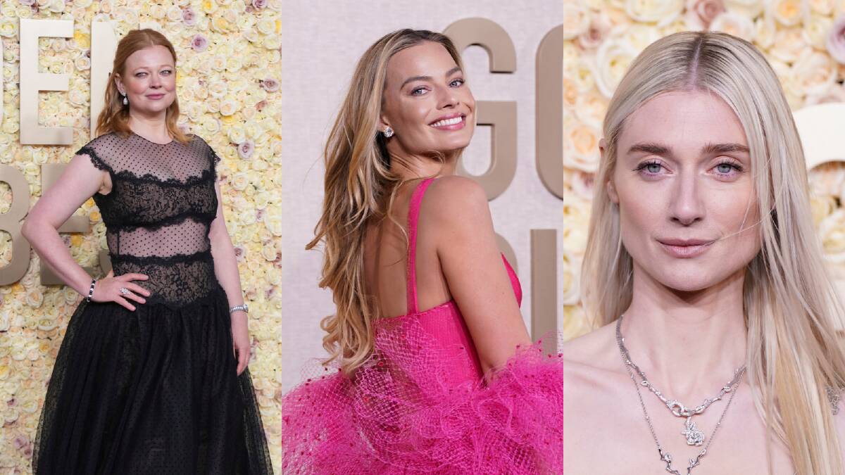 Aussie stars on the Golden Globe Awards' red carpet: Sarah Snook, Margot Robbie and Elizabeth Debicki. Pictures by Jordan Strauss/Invision/AP