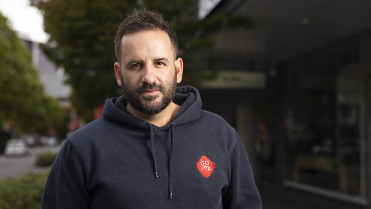 Harry Karabalis, owner and director of Go Vita, was forced to close his shop in the Canberra Centre. Picture by Keegan Carroll