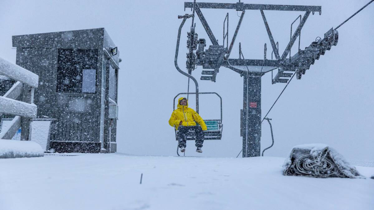 The first snow of the year has fallen across Thredbo. Picture supplied. 