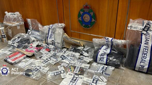 Police say they seized a large amount of suspected stolen property. Picture supplied
