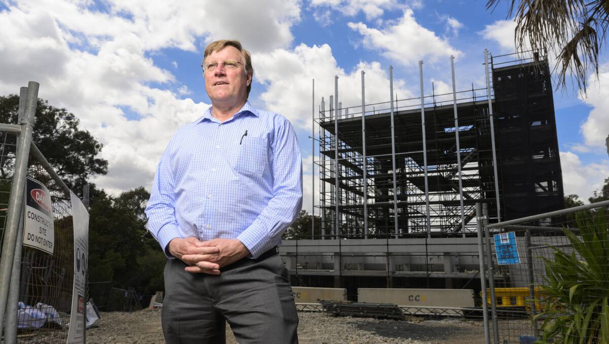 Australian National Botanic Gardens manager Peter Byron is excited for the new construction of the Ian Potter National Conservatory. Picture by Keegan Carroll.