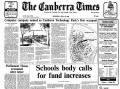 The front page of The Canberra Times on April 18, 1984.