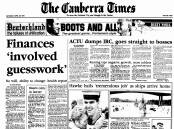 The front page of The Canberra Times on April 20, 1991.