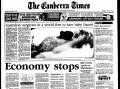 The front page of The Canberra Times on March 22, 1990.