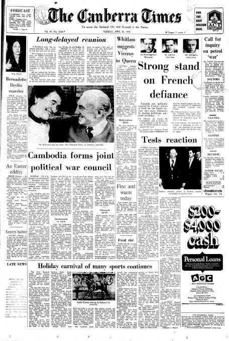 Times Past: April 24, 1973