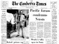 The front page of The Canberra Times on April 19, 1973.