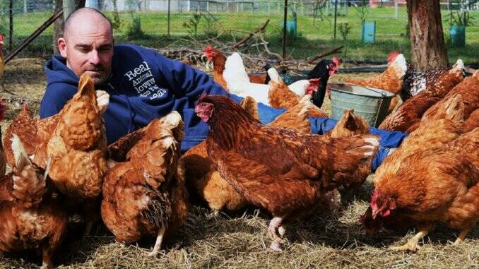 Bede Carmody established the no-kill sanctuary for unwanted poultry inMurrumbateman in 2001. Picture: Supplied