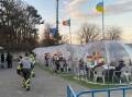 The domes are providing shelter and a place to eat for the refugees from Ukraine. Picture: Supplied